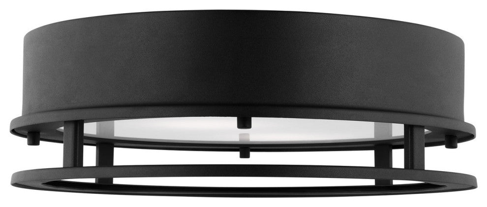 Union LED Outdoor Flush Mount, Black