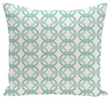We'Re All Connected Geometric Print Pillow, Ocean, 16"x16"