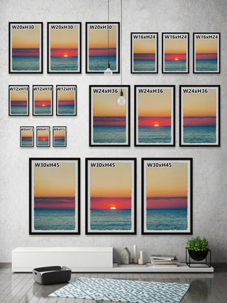 Sunset State of Mind Triptych, Set of 3, 12x18 Panels