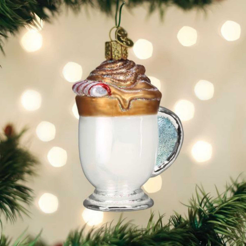 Old World Christmas Whipped Coffee Glass Dalgona Perfect Blend 32483