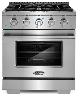 Cosmo 30" Freestanding Gas Range with 4 Italian Made Burners