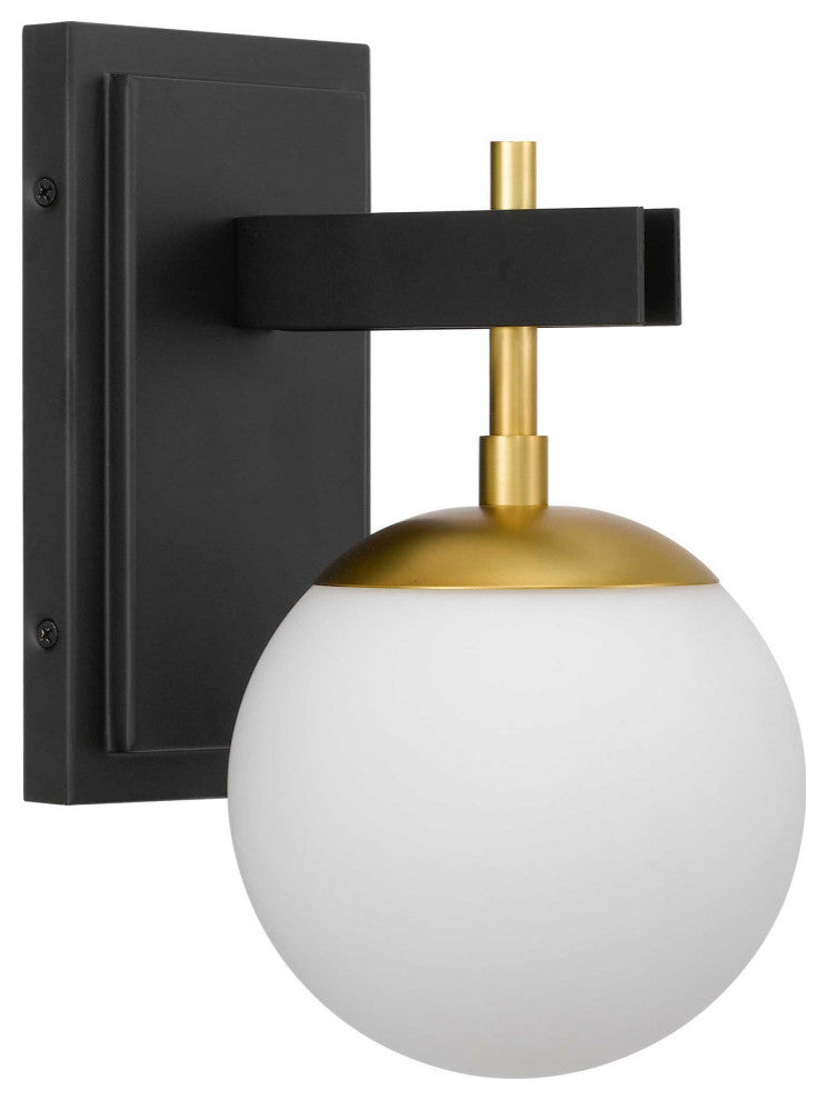 Allie 1-Lt Bath - Black/Satin Brass