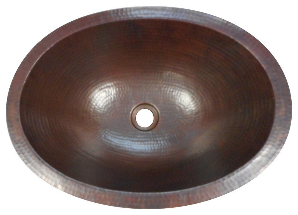 Aged Copper Oval Copper Bathroom, Wine & Whiskey Barrel Sink