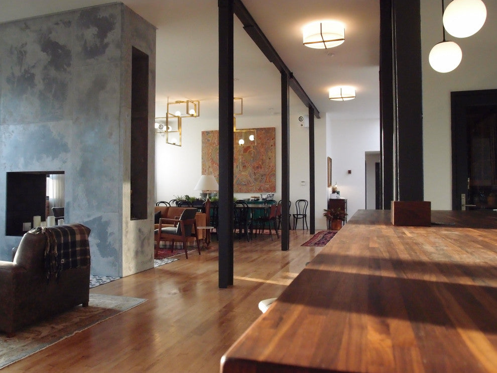 Plura - Flush Mount, Wood: Walnut, 24