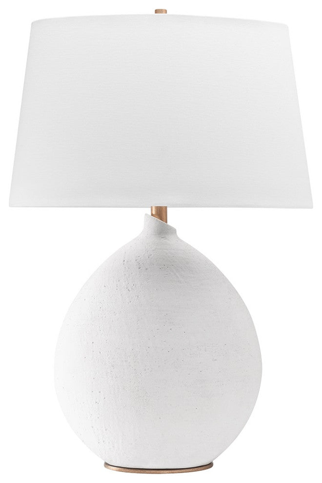Denali 1 Light Table Lamp, White Finish