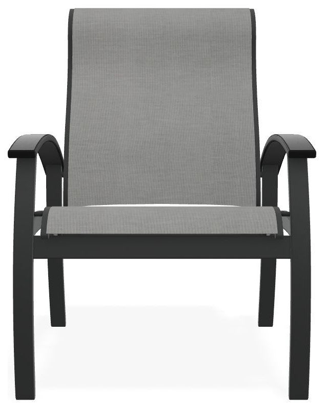 Belle Isle Sling Adjustable Outdoor Dining Chair, Alloy/Graphite