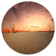 Namib Desert Beautiful Cracked Land, African Circle Metal Wall Art, 36"