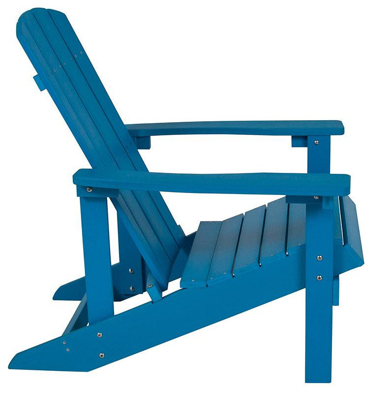 Charlestown All-Weather Poly Resin Wood Adirondack Chair, Blue
