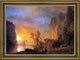 Albert Bierstadt Sunset in the Rockies Framed Premium Canvas Print, 18"x27"