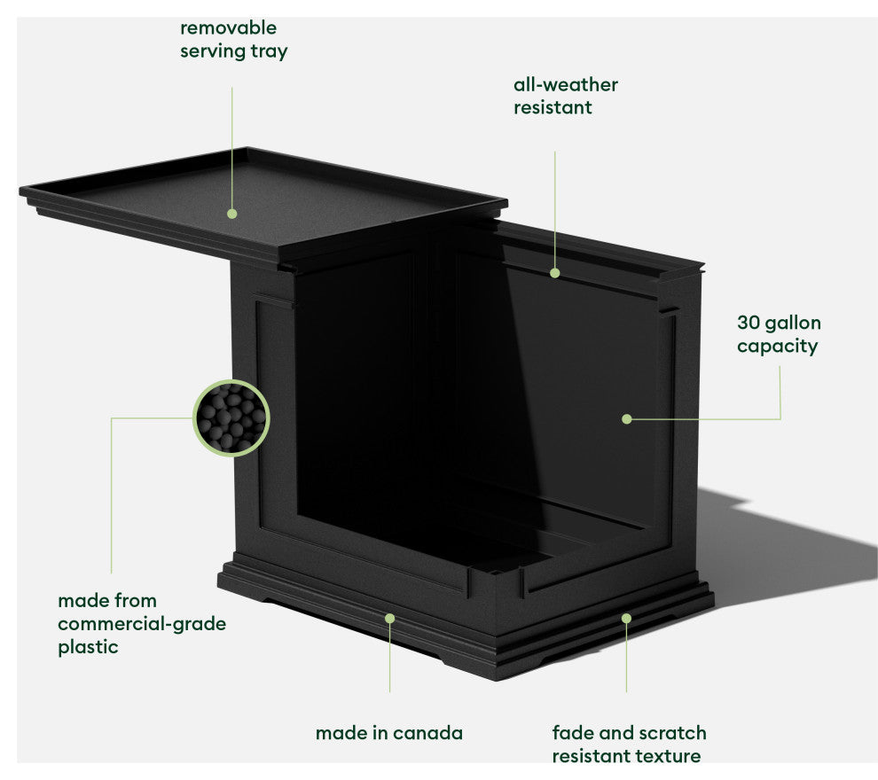 Veradek Brixton Tray Table, Black, 22 Inch, 1 Pack