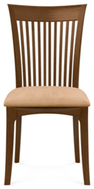 Copeland Sarah Upholstered Sidechair, Saddle Cherry, Sand Microsuede