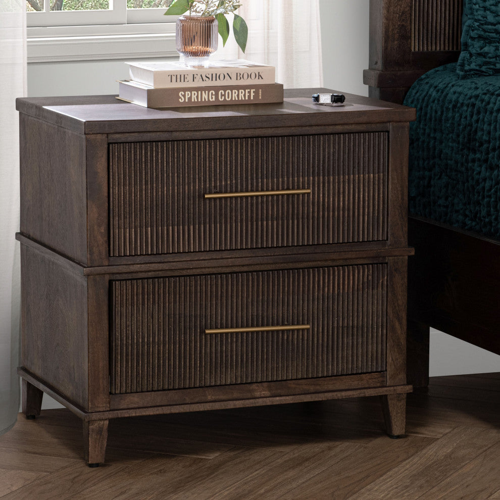Westlake 2-Drawer Mango Wood Nightstand