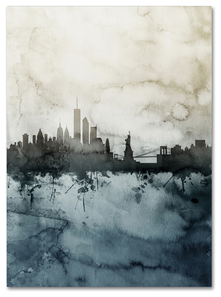 Michael Tompsett ''New York Skyline Tall'' Canvas Art, 14x19
