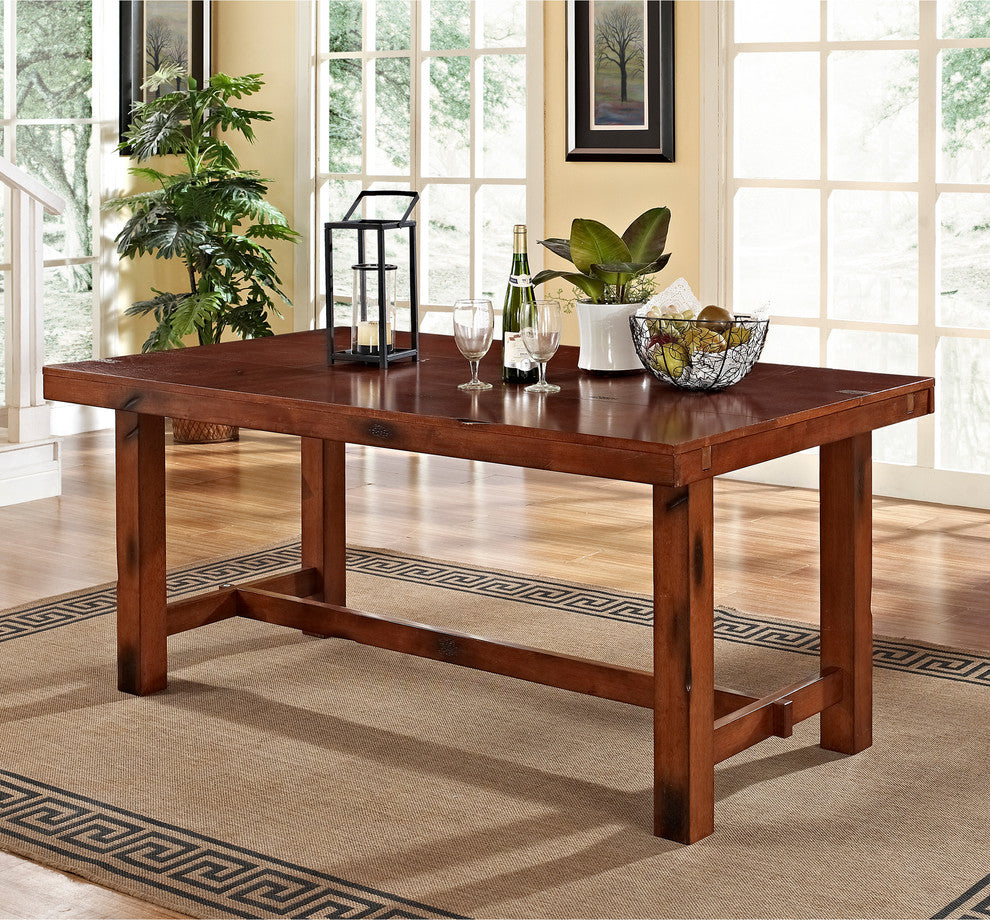 Dark Oak Wood Dining Table