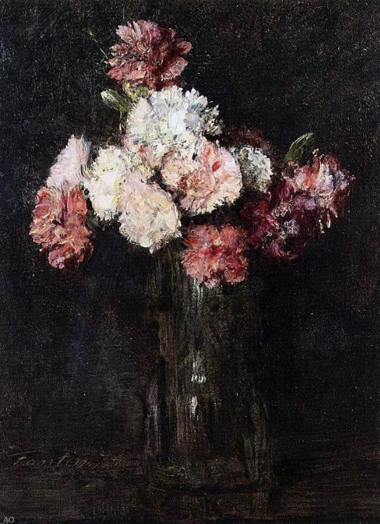 Henri Fantin-Latour Carnations in a Champagne Glass Wall Decal Print