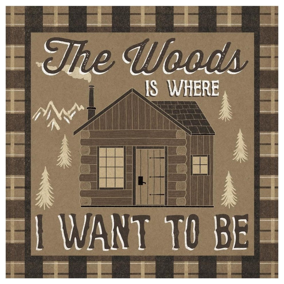 "The Great Outdoors IV" Digital Paper Print by Laura Marshall, 32"x32"