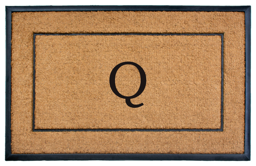 Calloway Mills The General Monogram Doormat, 30"x48", Letter Q