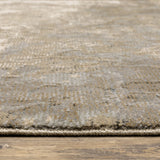 Elements Abstract Desert Beige/Grey Area Rug, 2'3"x8'