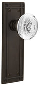 Mission Plate Passage Crystal Egg and Dart Knob, Oil-Rubbed Bronze, 2.375"