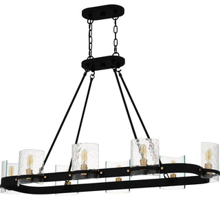 Quoizel GLC842 Gloucester 8 Light 42"W Linear Chandelier - Matte Black