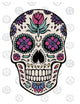 "Sugar Skull IV on Gray" Digital Paper Print by Janelle Penner, 30"x37"