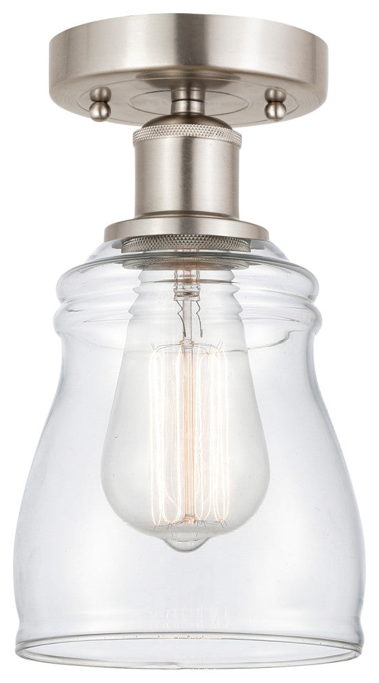 Innovations 616-1F-SN-G392 Ellery 1 Light Semi-Flush Mount, Brushed Satin Nickel