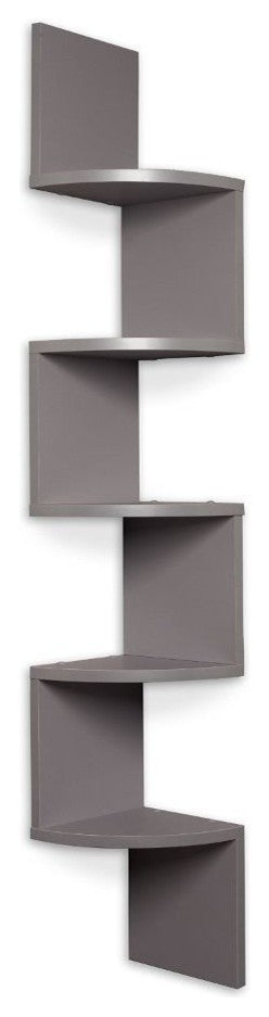 Booker Wall Mount Corner Shelf, Gray