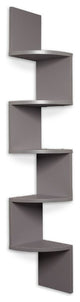 Booker Wall Mount Corner Shelf, Gray