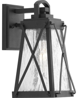 Creighton 1-Light Small Wall Lantern, Black