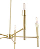 5-Light  Brass Chandelier, Bulbs Included