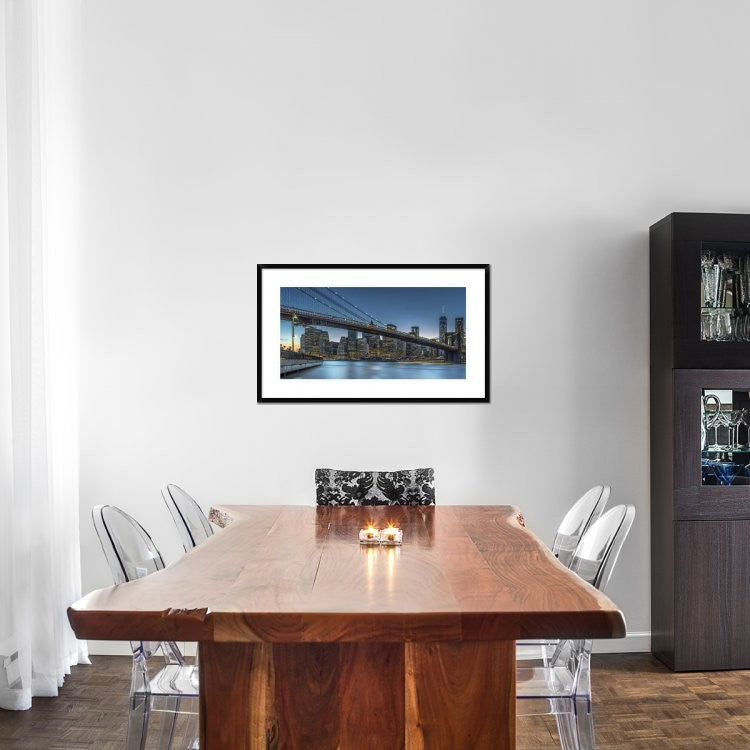 "New York - Blue Hour Over Manhattan"  by Michael Jurek, 38x23"