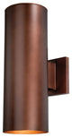 Vaxcel, Chiasso Aluminum Outdoor Wall Sconce, Bronze, 2 Light, 14"