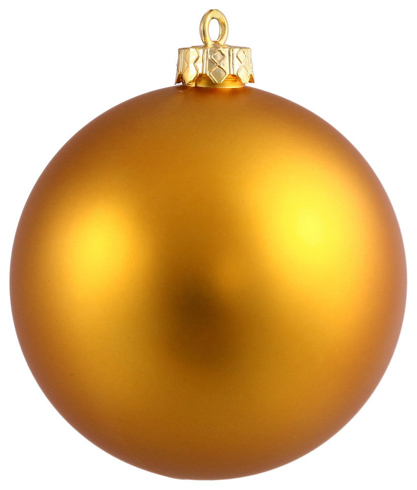 Vickerman 12" Antique Gold Matte Ball Ornament