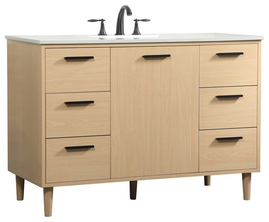 Elegant Decor Baldwin Bathroom Vanity Maple