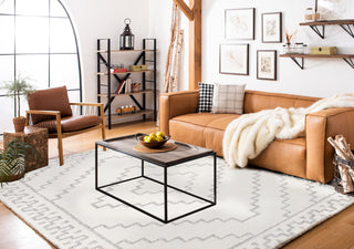 Safavieh Himalaya Collection CSB205F Rug, Ivory/Grey, 6' X 6' Square