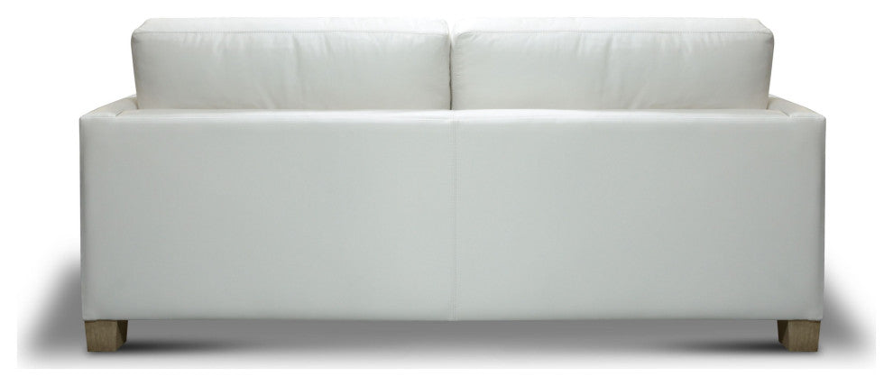 Galaxy 100% Top Grain Leather Modern Loveseat Sofa
