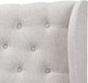 Cadence Modern Grayish Beige Fabric Button-Tufted King Size Winged Headboard