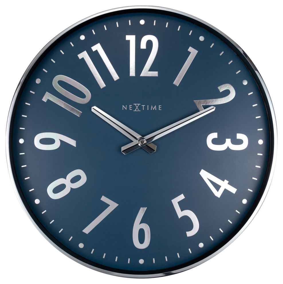 Alchemy 16" Metal Wall Clock, Blue