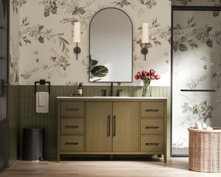 Home Living 60" Single Bathroom Vanity, Chestnut Brown