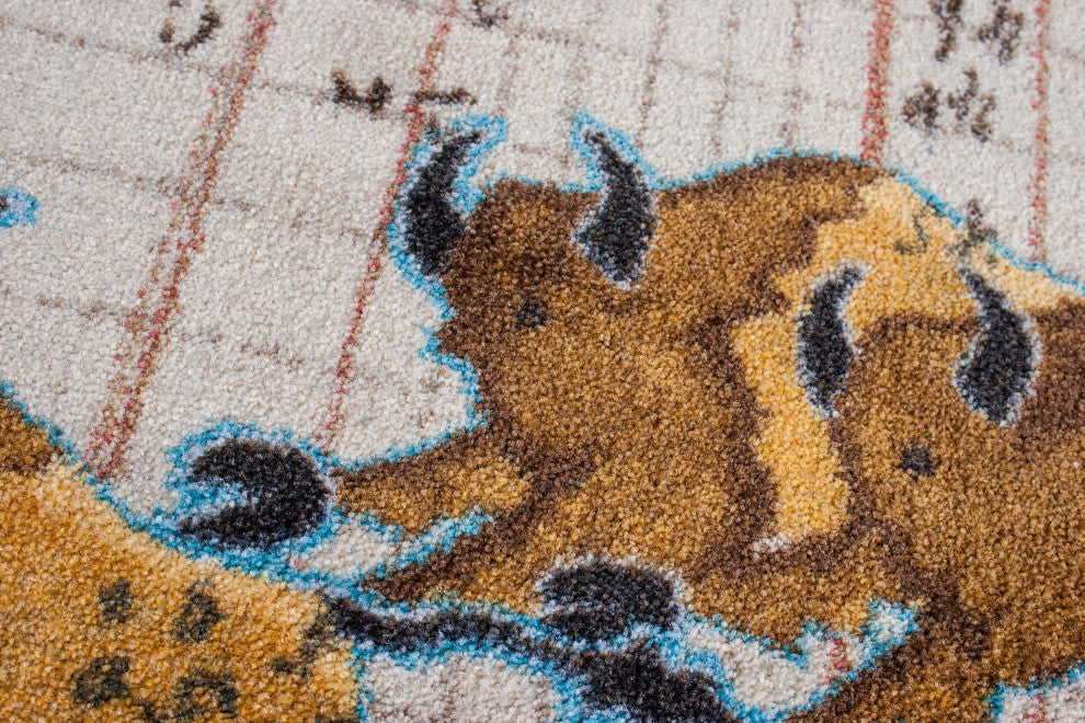 Buffalo Run, Sand, 4'x5'