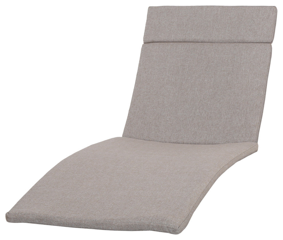 GDF Studio Lakeport Outdoor Wicker Chaise Lounge Chair With Cushion, Charcoal