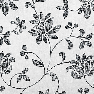 Traditional Floral Polyester Indoor Pillow, Black, 26"x26"