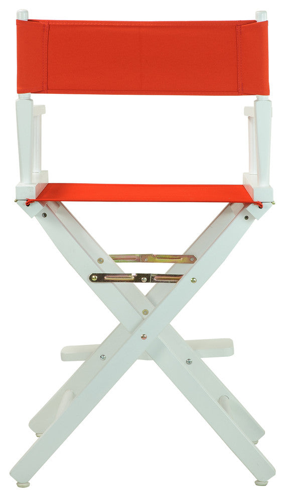 024" Director's Chair White Frame-Red Canvas