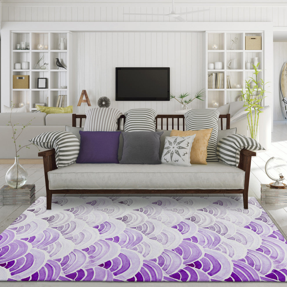 Indoor/Outdoor Seabreeze SZ5 Violet Machine Washable 5' x 7'6" Rug