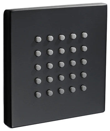 Gela Thermostatic Matte Black LED Rainfall Shower System With Handheld Shower