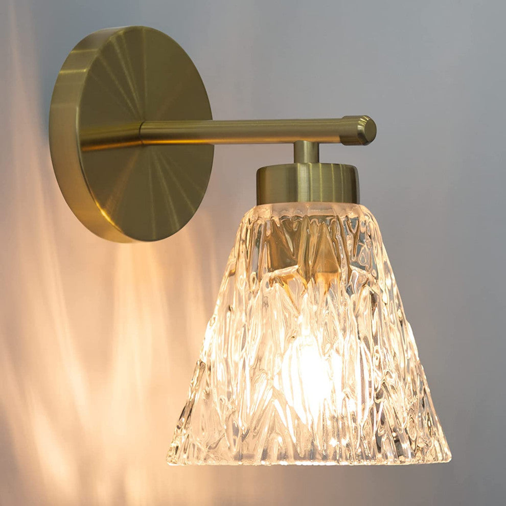 Glass Wall Sconce Lighting Fixture Bathroon Light Fixture Over The Mirror