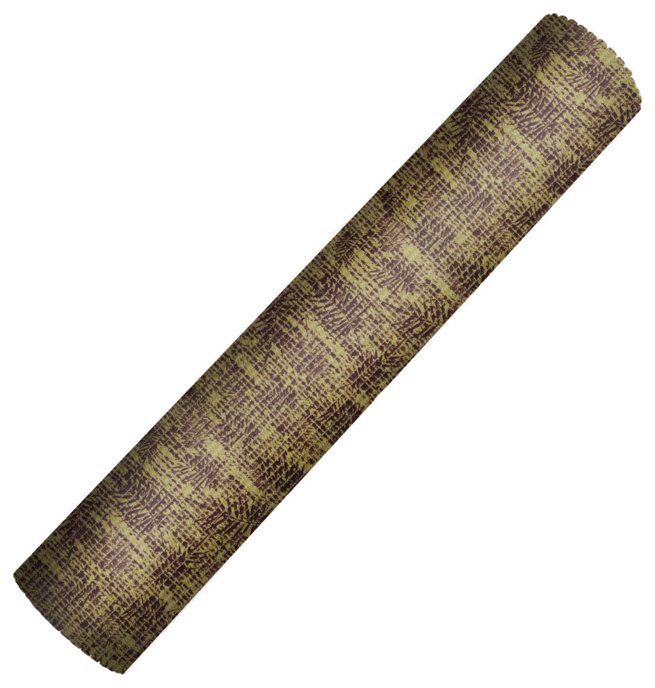 Leaf PVC Bathroom Mat, Beige, 26" x 79", Covers 13.9 sq ft