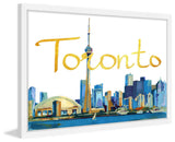 "Toronto Skyline" Framed Painting Print , 45x30
