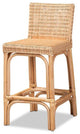 Athena Modern Natural Finished Rattan Counter Stool