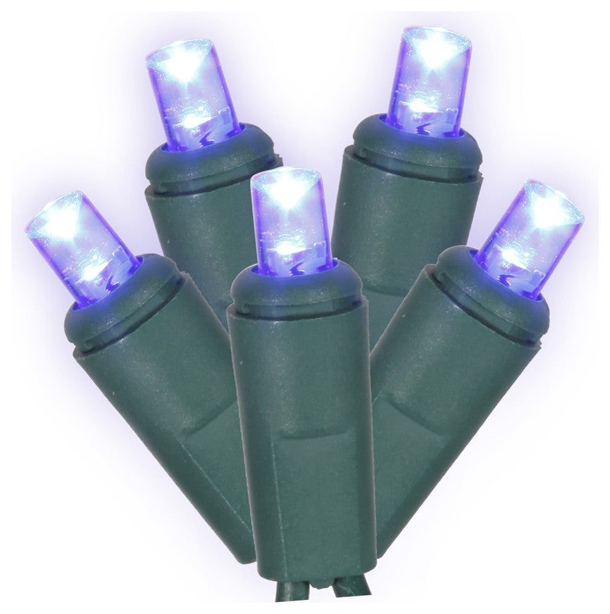 Vickerman X6G6702T Blue Twinkle Light On Green Wire, Christmas Light Strand